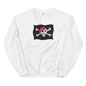 Courtesy Flag Unisex Crewneck Sweatshirt, Collection Ships & Boats-White-S-Tamed Winds-tshirt-shop-and-sailing-blog-www-tamedwinds-com