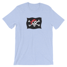 Courtesy Flag Unisex T-Shirt, Collection Ships & Boats-Heather Blue-S-Tamed Winds-tshirt-shop-and-sailing-blog-www-tamedwinds-com