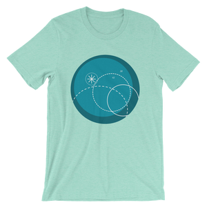 Deep Blue Unisex T-Shirt, Collection Fjaka-Heather Mint-S-Tamed Winds-tshirt-shop-and-sailing-blog-www-tamedwinds-com