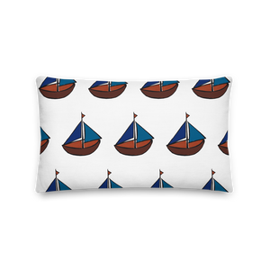 Dinghy Decorative Pillow, Collection Ships & Boats-Tamed Winds-tshirt-shop-and-sailing-blog-www-tamedwinds-com