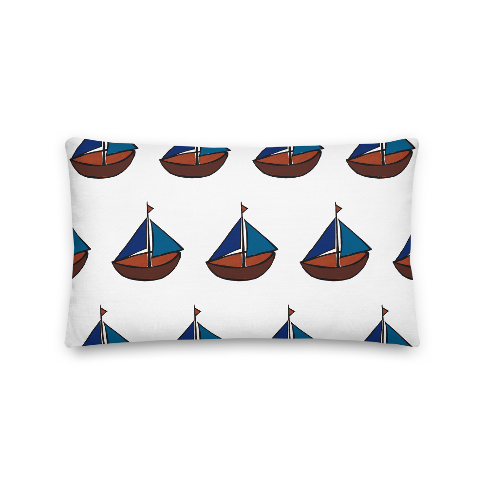 Dinghy Decorative Pillow, Collection Ships & Boats-Tamed Winds-tshirt-shop-and-sailing-blog-www-tamedwinds-com