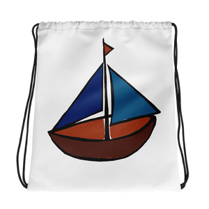Dinghy Drawstring Bag, Collection Ships & Boats-Tamed Winds-tshirt-shop-and-sailing-blog-www-tamedwinds-com