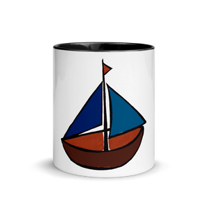 Dinghy Mug With Black Color Inside 325 ml, Collection Ships & Boats-Tamed Winds-tshirt-shop-and-sailing-blog-www-tamedwinds-com