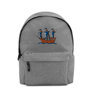 Explorer’s Caravele Flagship Embroidered Backpack, Collection Ships & Boats-Tamed Winds-tshirt-shop-and-sailing-blog-www-tamedwinds-com