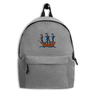 Explorer’s Caravele Flagship Embroidered Backpack, Collection Ships & Boats-Tamed Winds-tshirt-shop-and-sailing-blog-www-tamedwinds-com