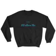 Follow Me Unisex Crewneck Sweatshirt, Collection Origami Boat-Black-S-Tamed Winds-tshirt-shop-and-sailing-blog-www-tamedwinds-com