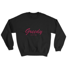 Greedy Unisex Crewneck Sweatshirt, Collection Nicknames-Black-S-Tamed Winds-tshirt-shop-and-sailing-blog-www-tamedwinds-com