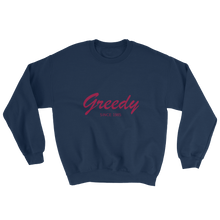 Greedy Unisex Crewneck Sweatshirt, Collection Nicknames-Navy-S-Tamed Winds-tshirt-shop-and-sailing-blog-www-tamedwinds-com