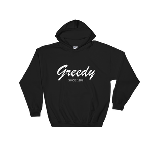 Greedy Unisex Hooded Sweatshirt, Collection Nicknames-Black-S-Tamed Winds-tshirt-shop-and-sailing-blog-www-tamedwinds-com