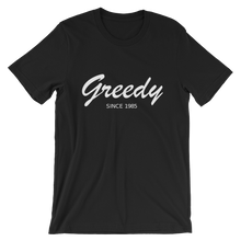 Greedy Unisex T-Shirt, Collection Nicknames-Black-S-Tamed Winds-tshirt-shop-and-sailing-blog-www-tamedwinds-com