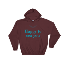 Happy To Sea You Unisex Hooded Sweatshirt, Collection Origami Boat-Maroon-S-Tamed Winds-tshirt-shop-and-sailing-blog-www-tamedwinds-com