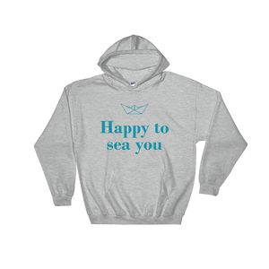 Happy To Sea You Unisex Hooded Sweatshirt, Collection Origami Boat-Sport Grey-S-Tamed Winds-tshirt-shop-and-sailing-blog-www-tamedwinds-com