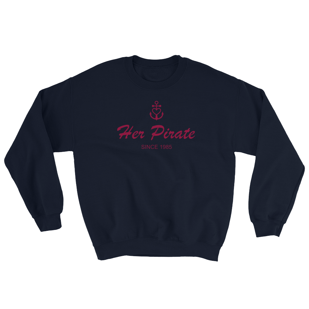 Her Pirate Unisex Crewneck Sweatshirt, Collection Pirate Tales-S-Tamed Winds-tshirt-shop-and-sailing-blog-www-tamedwinds-com