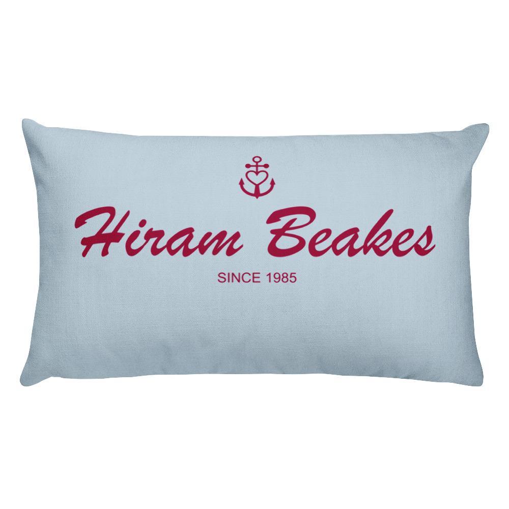 Hiram Beakes Light Grayish Blue Decorative Pillow, Collection Pirate Tales-Tamed Winds-tshirt-shop-and-sailing-blog-www-tamedwinds-com