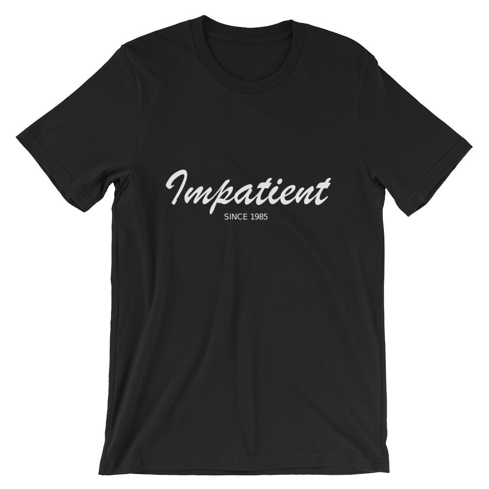 Impatient Unisex T-Shirt, Collection Nicknames-Black-S-Tamed Winds-tshirt-shop-and-sailing-blog-www-tamedwinds-com