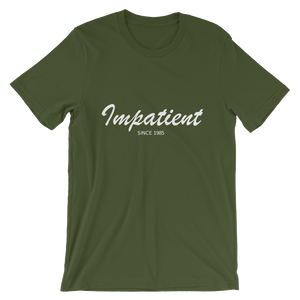Impatient Unisex T-Shirt, Collection Nicknames-Olive-S-Tamed Winds-tshirt-shop-and-sailing-blog-www-tamedwinds-com