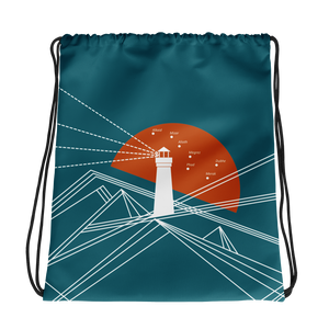 Lighthouse Drawstring Bag, Collection Fjaka-Tamed Winds-tshirt-shop-and-sailing-blog-www-tamedwinds-com