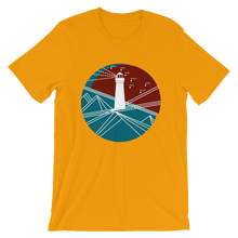 Lighthouse Unisex T-Shirt, Collection Fjaka-Gold-S-Tamed Winds-tshirt-shop-and-sailing-blog-www-tamedwinds-com