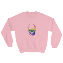 Love Skull Unisex Crewneck Sweatshirt, Collection Jolly Roger-Light Pink-S-Tamed Winds-tshirt-shop-and-sailing-blog-www-tamedwinds-com