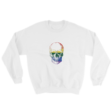 Love Skull Unisex Crewneck Sweatshirt, Collection Jolly Roger-White-S-Tamed Winds-tshirt-shop-and-sailing-blog-www-tamedwinds-com