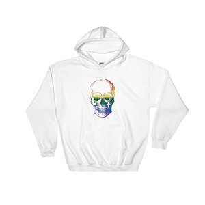 Love Skull Unisex Hooded Sweatshirt, Collection Jolly Roger-White-S-Tamed Winds-tshirt-shop-and-sailing-blog-www-tamedwinds-com