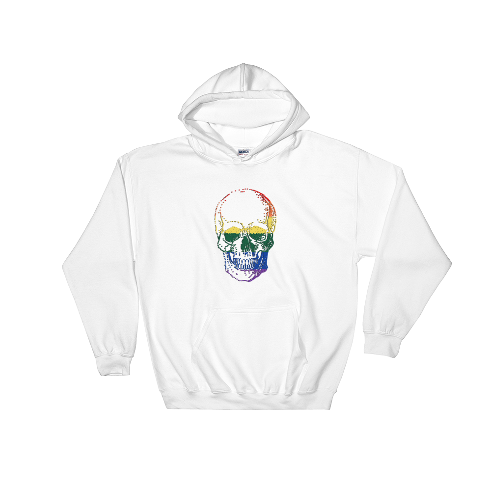 Love Skull Unisex Hooded Sweatshirt, Collection Jolly Roger-White-S-Tamed Winds-tshirt-shop-and-sailing-blog-www-tamedwinds-com