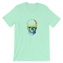 Love Skull Unisex T-Shirt, Collection Jolly Roger-Heather Mint-S-Tamed Winds-tshirt-shop-and-sailing-blog-www-tamedwinds-com