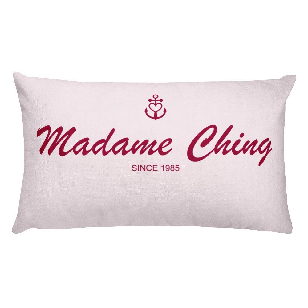 Madame Ching Light Grayish Pink Decorative Pillow, Collection Pirate Tales-Tamed Winds-tshirt-shop-and-sailing-blog-www-tamedwinds-com