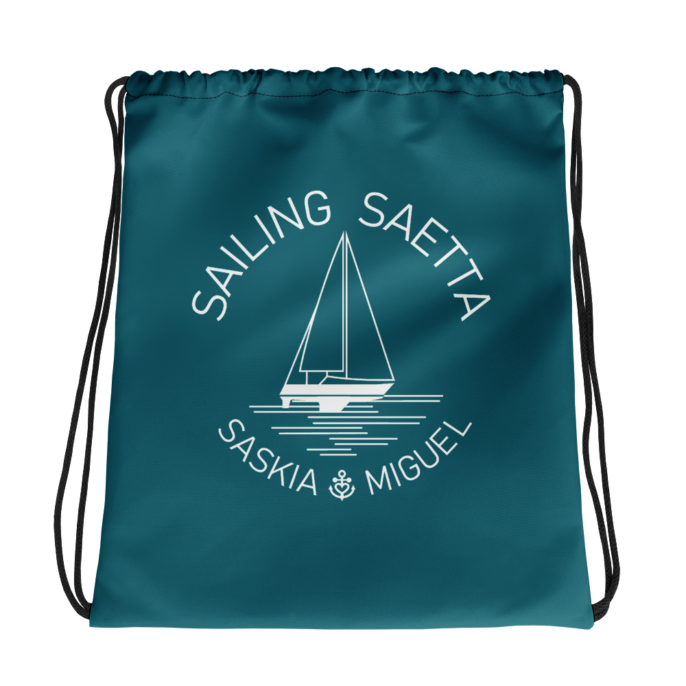 Sailing Saetta Drawstring Bag-petrol Blue-Tamed Winds-tshirt-shop-and-sailing-blog-www-tamedwinds-com