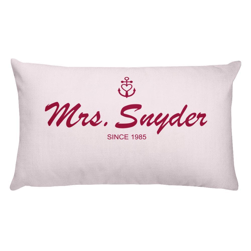 Mrs. Snyder Light Grayish Pink Decorative Pillow, Collection Pirate Tales-Tamed Winds-tshirt-shop-and-sailing-blog-www-tamedwinds-com
