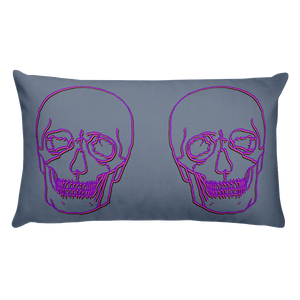 Neon Skull Decorative Pillow, Collection Jolly Roger-Tamed Winds-tshirt-shop-and-sailing-blog-www-tamedwinds-com