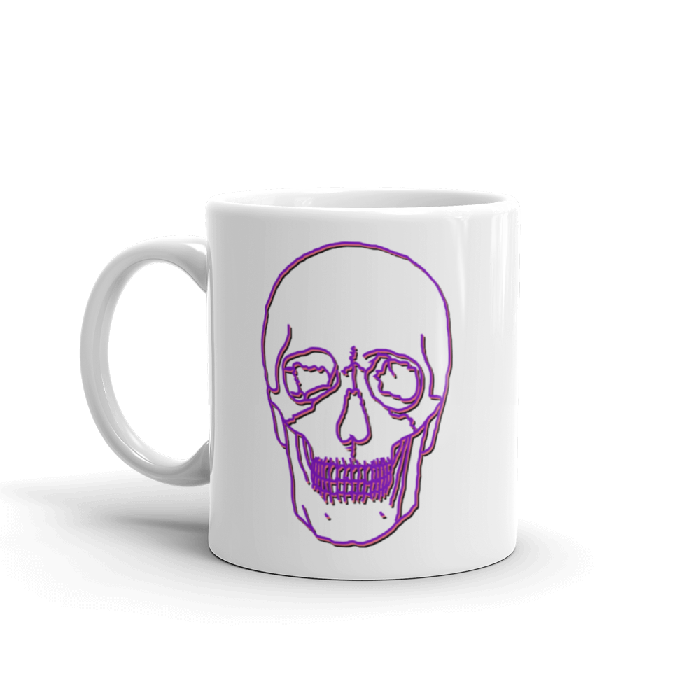 Neon Skull Mug 325 ml, Collection Jolly Roger-Tamed Winds-tshirt-shop-and-sailing-blog-www-tamedwinds-com