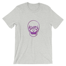 Neon Skull Unisex T-Shirt, Collection Jolly Roger-Athletic Heather-S-Tamed Winds-tshirt-shop-and-sailing-blog-www-tamedwinds-com