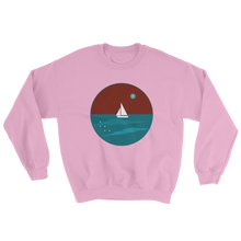 Northern Star Unisex Crewneck Sweatshirt, Collection Fjaka-Light Pink-S-Tamed Winds-tshirt-shop-and-sailing-blog-www-tamedwinds-com