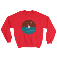 Northern Star Unisex Crewneck Sweatshirt, Collection Fjaka-Red-S-Tamed Winds-tshirt-shop-and-sailing-blog-www-tamedwinds-com