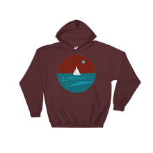 Northern Star Unisex Hooded Sweatshirt, Collection Fjaka-Maroon-S-Tamed Winds-tshirt-shop-and-sailing-blog-www-tamedwinds-com