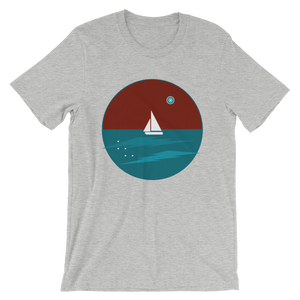 Northern Star Unisex T-Shirt, Collection Fjaka-Athletic Heather-S-Tamed Winds-tshirt-shop-and-sailing-blog-www-tamedwinds-com