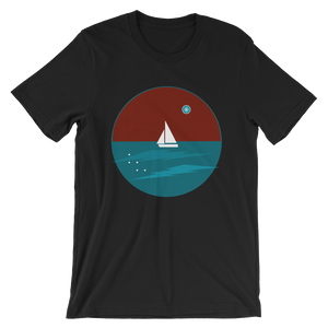 Northern Star Unisex T-Shirt, Collection Fjaka-Black-S-Tamed Winds-tshirt-shop-and-sailing-blog-www-tamedwinds-com