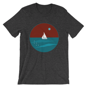 Northern Star Unisex T-Shirt, Collection Fjaka-Dark Grey Heather-S-Tamed Winds-tshirt-shop-and-sailing-blog-www-tamedwinds-com