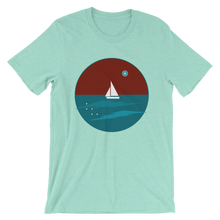 Northern Star Unisex T-Shirt, Collection Fjaka-Heather Mint-S-Tamed Winds-tshirt-shop-and-sailing-blog-www-tamedwinds-com