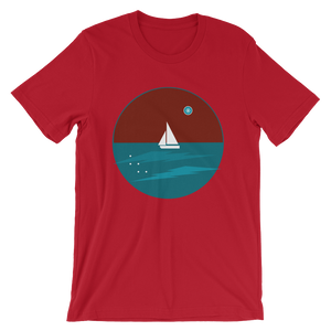 Northern Star Unisex T-Shirt, Collection Fjaka-Red-S-Tamed Winds-tshirt-shop-and-sailing-blog-www-tamedwinds-com