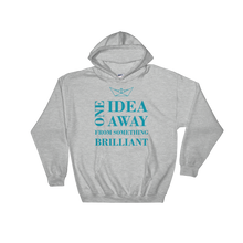 One Idea Away Unisex Hooded Sweatshirt, Collection Origami Boat-Sport Grey-S-Tamed Winds-tshirt-shop-and-sailing-blog-www-tamedwinds-com