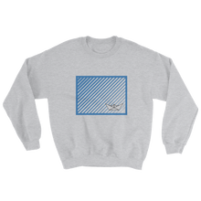 Paper Boat Unisex Crewneck Sweatshirt, Collection Origami Boat-Sport Grey-S-Tamed Winds-tshirt-shop-and-sailing-blog-www-tamedwinds-com