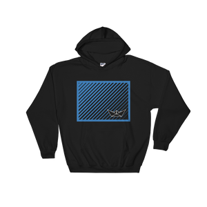 Paper Boat Unisex Hooded Sweatshirt, Collection Origami Boat-Black-S-Tamed Winds-tshirt-shop-and-sailing-blog-www-tamedwinds-com