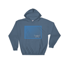 Paper Boat Unisex Hooded Sweatshirt, Collection Origami Boat-Indigo Blue-S-Tamed Winds-tshirt-shop-and-sailing-blog-www-tamedwinds-com