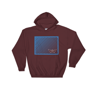 Paper Boat Unisex Hooded Sweatshirt, Collection Origami Boat-Maroon-S-Tamed Winds-tshirt-shop-and-sailing-blog-www-tamedwinds-com