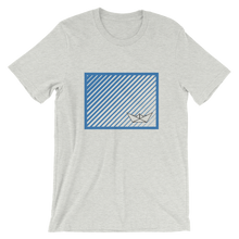 Paper Boat Unisex T-Shirt, Collection Origami Boat-Ash-S-Tamed Winds-tshirt-shop-and-sailing-blog-www-tamedwinds-com