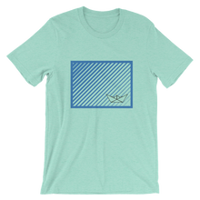 Paper Boat Unisex T-Shirt, Collection Origami Boat-Heather Mint-S-Tamed Winds-tshirt-shop-and-sailing-blog-www-tamedwinds-com