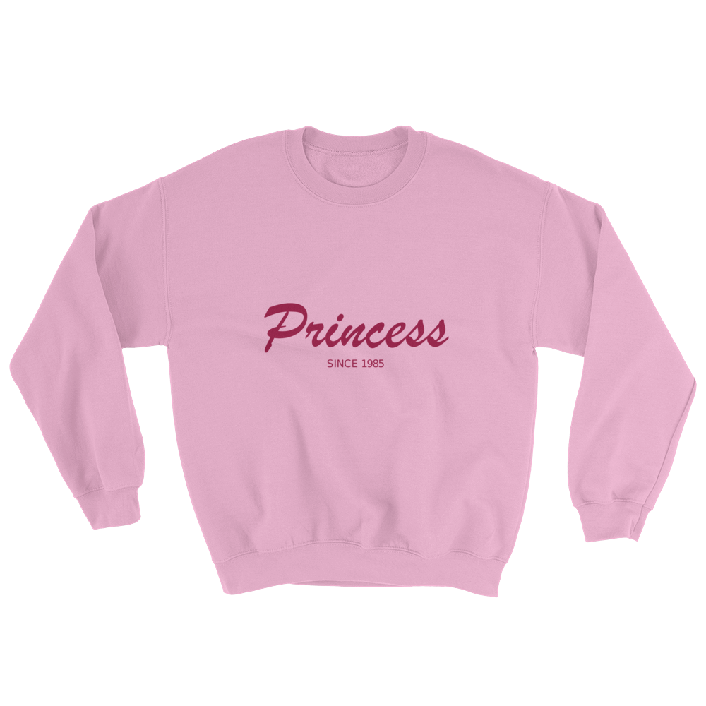 Princess Unisex Crewneck Sweatshirt, Collection Nicknames-Light Pink-S-Tamed Winds-tshirt-shop-and-sailing-blog-www-tamedwinds-com