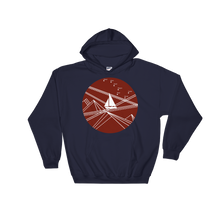 Red Stormy Big Dipper Unisex Hooded Sweatshirt, Collection Fjaka-Navy-S-Tamed Winds-tshirt-shop-and-sailing-blog-www-tamedwinds-com